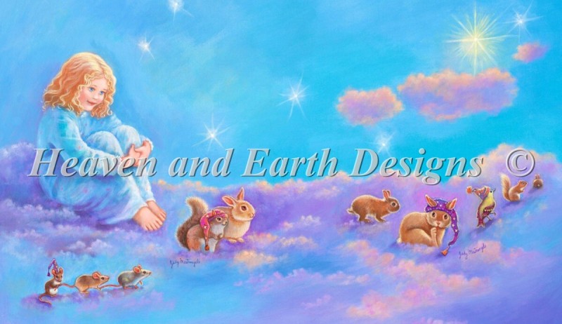 Girl And Animals In Clouds Material Pack - Click Image to Close