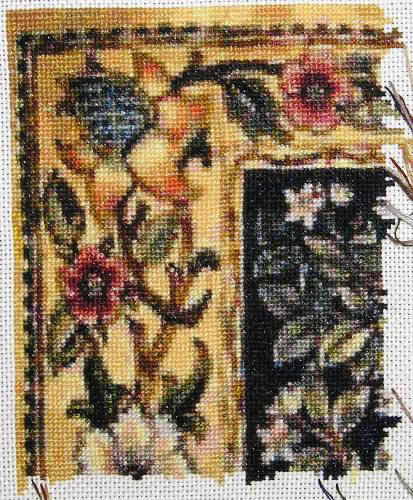William Morris Garden Earthly Delight Counted Cross Stitch Pattern with Needles