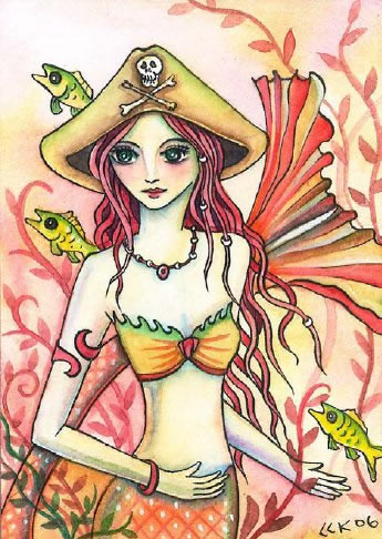 Diamond Painting Canvas - QS Pirate Mermaid #2 - Click Image to Close