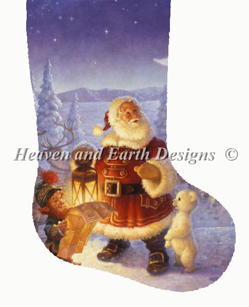 Stocking Santa Claus At The North Pole Material Pack - Click Image to Close